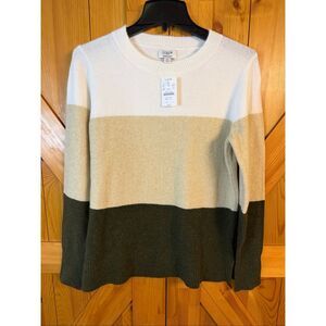 J.Crew colorblock crewneck sweater striped Extra Soft size Small (7811) NWT